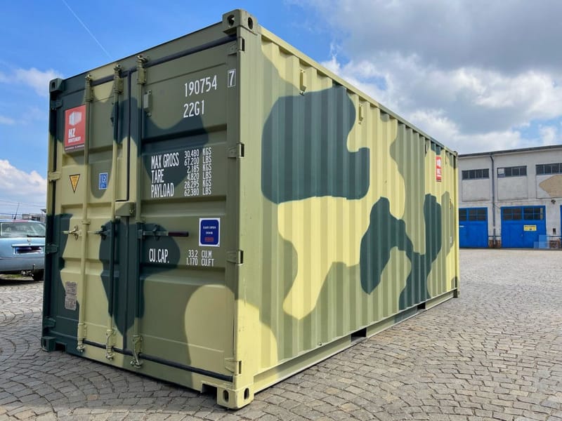 Contenedor marítimo 20' MILITAR – Camuflaje | ONE WAY
