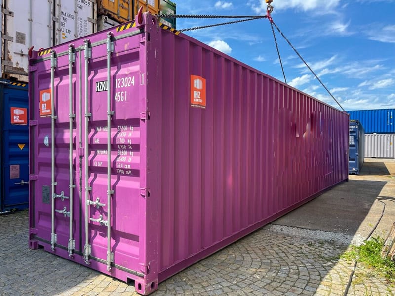 Contenedor marítimo 40' High Cube IICL 5 – Violeta