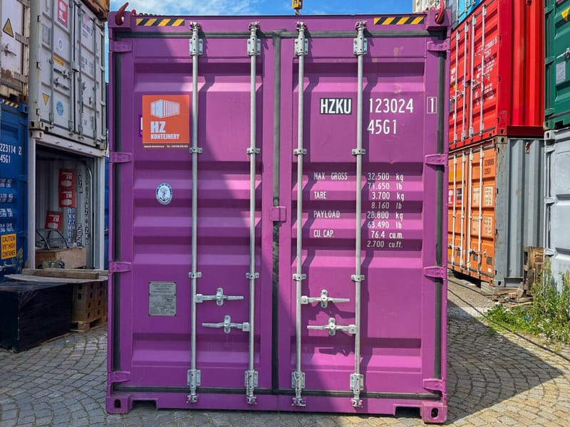 Contenedor marítimo 40' High Cube IICL 5 – Violeta detalle 4