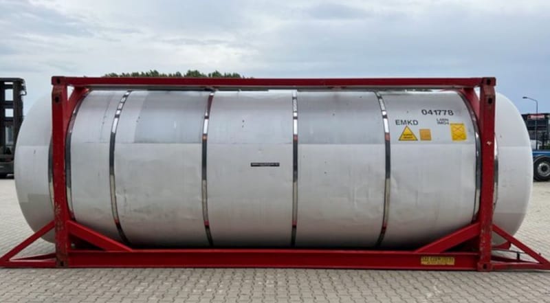 Contenedor cisterna de 20 pies usado – Para almacenamiento y transporte de líquidos detalle 2