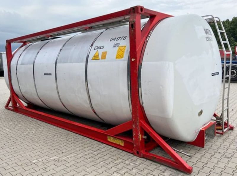 Contenedor cisterna de 20 pies usado – Para almacenamiento y transporte de líquidos detalle 1