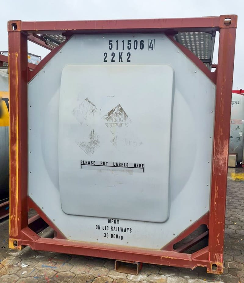 Contenedor cisterna marítimo de 20 pies – Segunda mano detalle 2