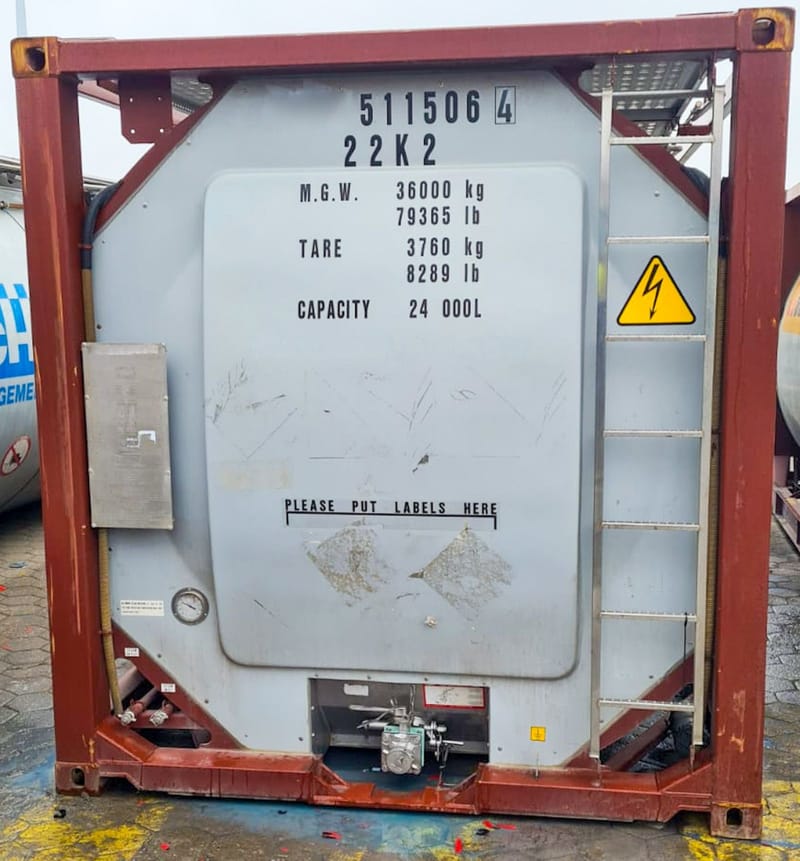 Contenedor cisterna marítimo de 20 pies – Segunda mano detalle 1