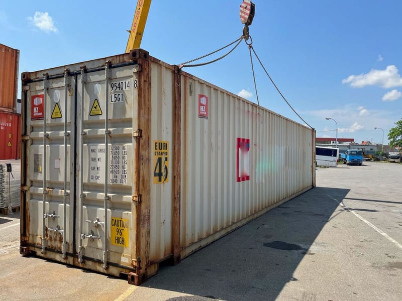 Contenedor marítimo 45' High Cube – Cargo Worthy (CW)