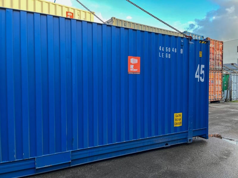 Contenedor marítimo 45' High Cube Pallet Wide – RAL 5010 detalle 7
