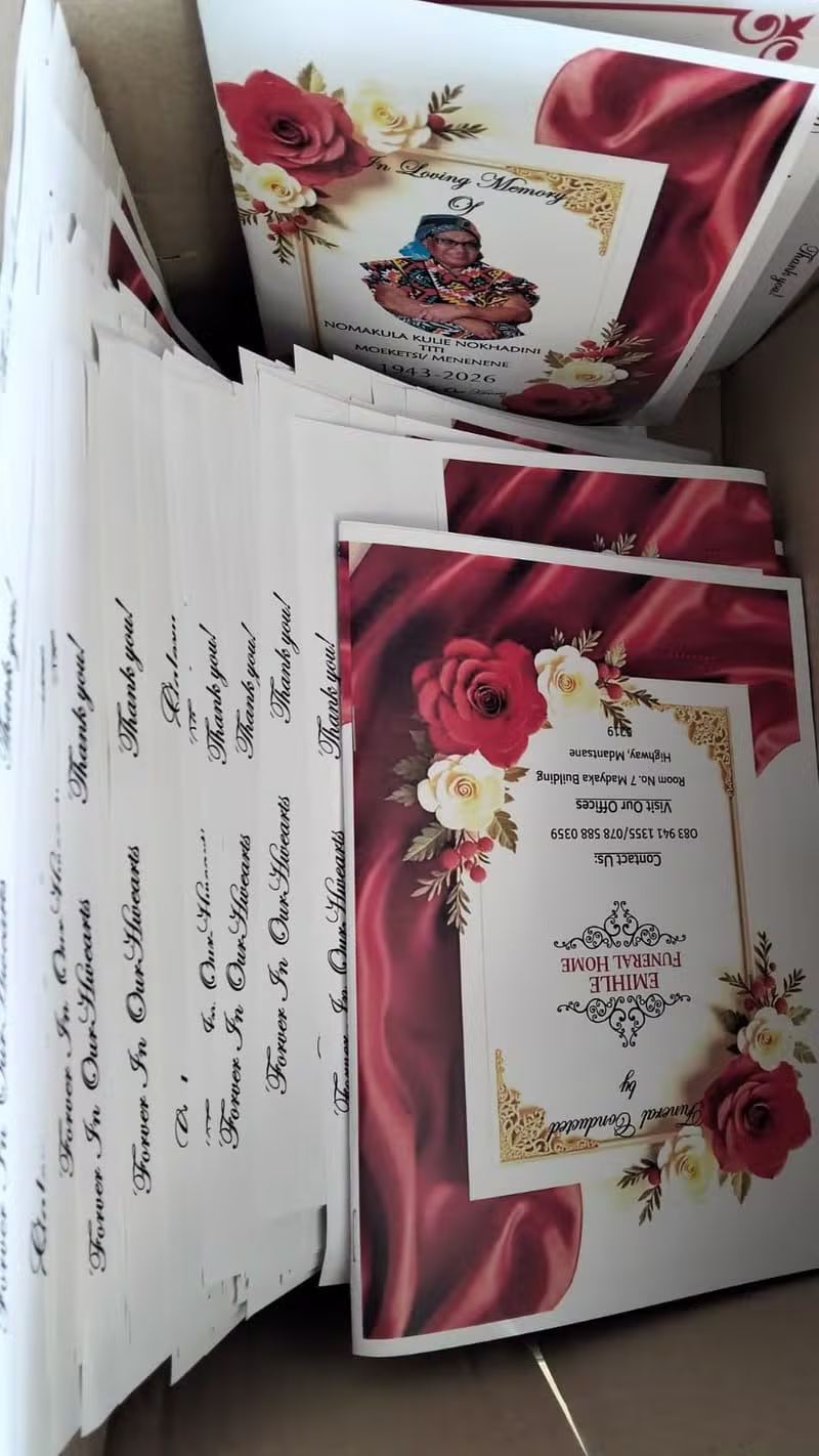 Funeral & Memorial Programme Printing