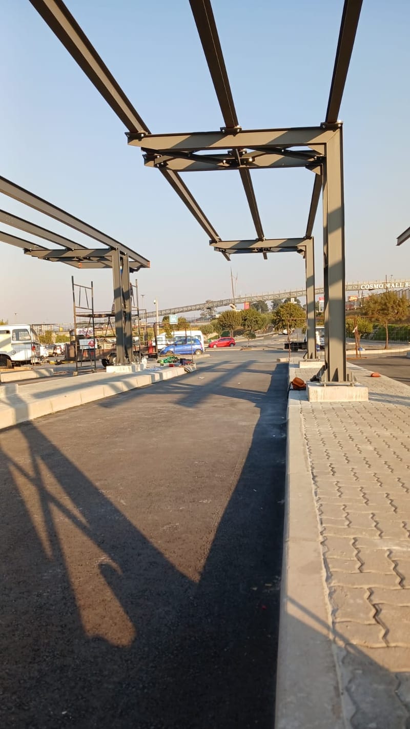 Cosmo City Mall New Taxi Rank Carports, Steel Fabrication And Installation - Photo 2
