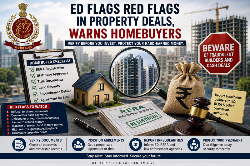 ED Flags Red Flags in Property Deals, Warns Homebuyers
