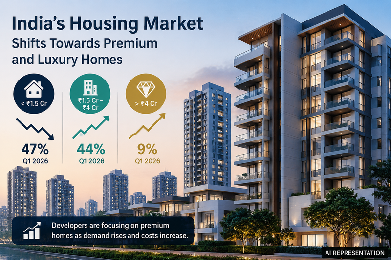 India Housing Market Shifts Towards Premium and Luxury Homes