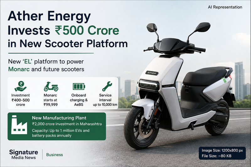 Ather Energy Puts ₹500 Crore Into New Electric Scooter Platform