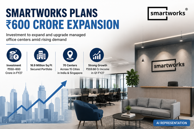 Smartworks Plans ₹600-Crore Expansion as Demand for Managed Offices Rises