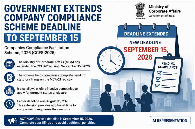 Government Extends Company Compliance Scheme Deadline to September 15