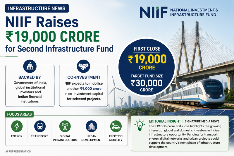 NIIF Raises ₹19,000 Crore for Second Infrastructure Fund