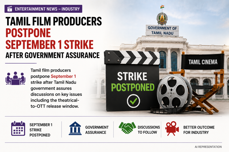 Tamil Film Producers Postpone September 1 Strike After Government Assurance
