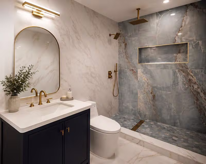 Beautifully remodeled modern bathroom
