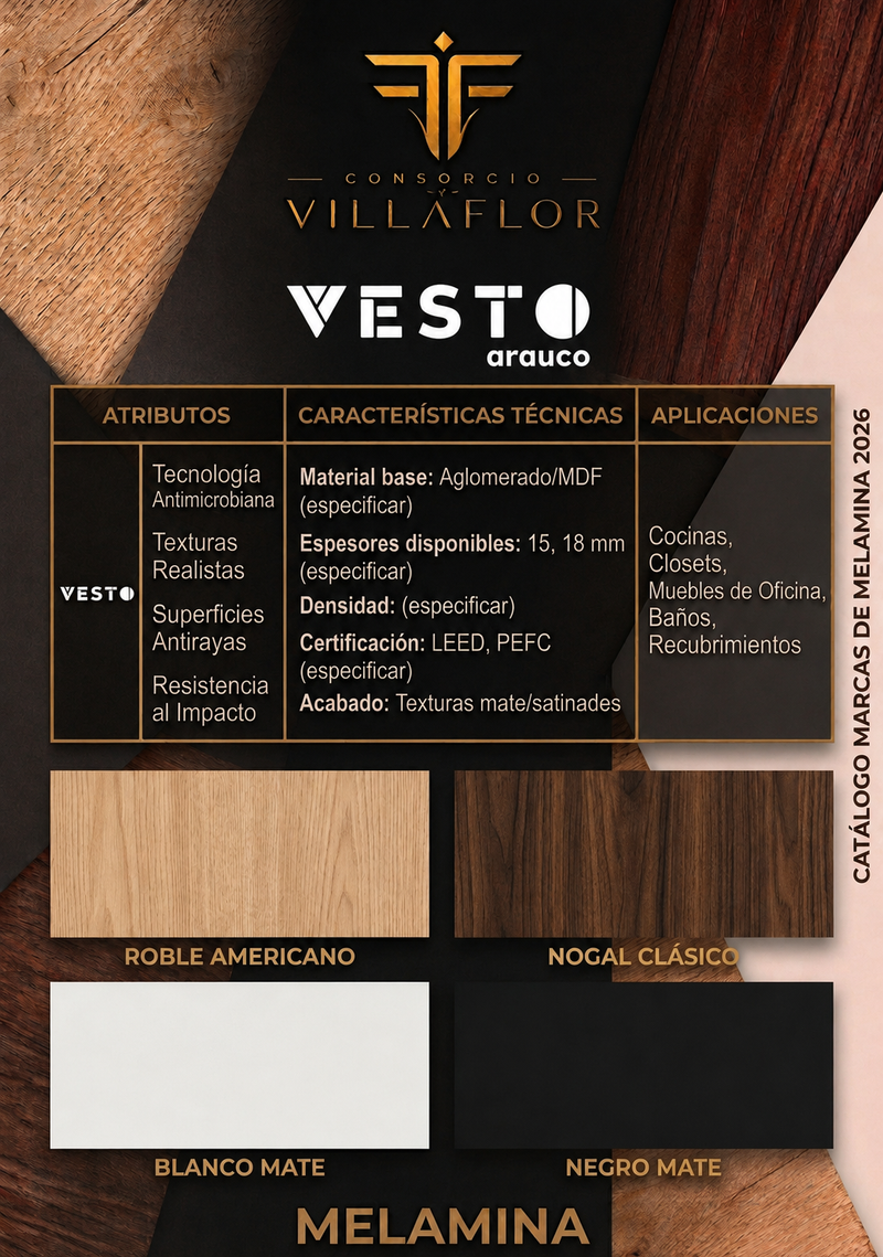 CATALOGO MELAMINA - VESTO