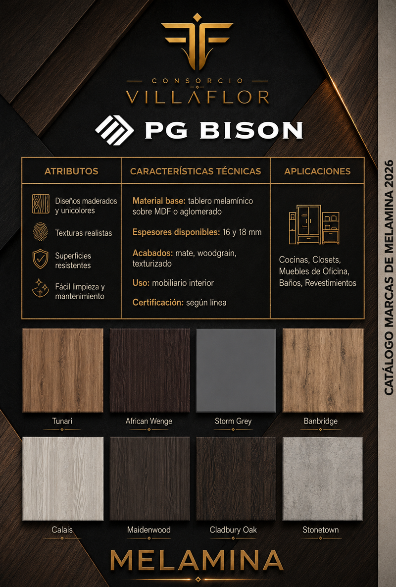 CATALOGO MELAMINA - PG BISON