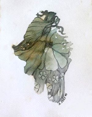 Pintura con acuarelas, dibujo y tintes naturales