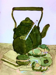 Pintura con acuarelas, dibujo y tintes naturales