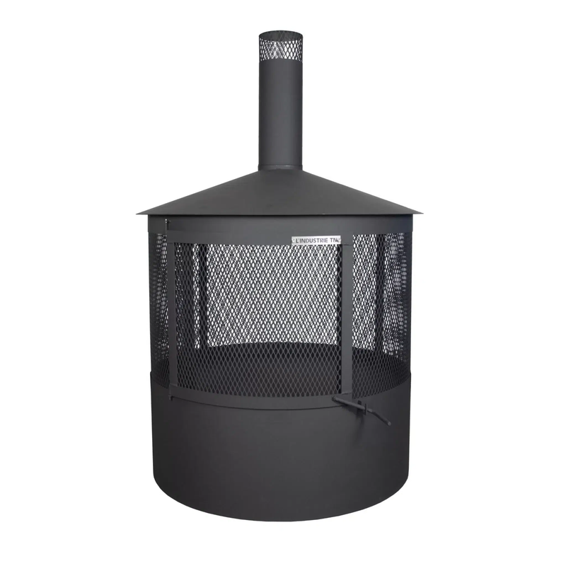 Foyer extérieur BFS en acier noir – 38 pouces