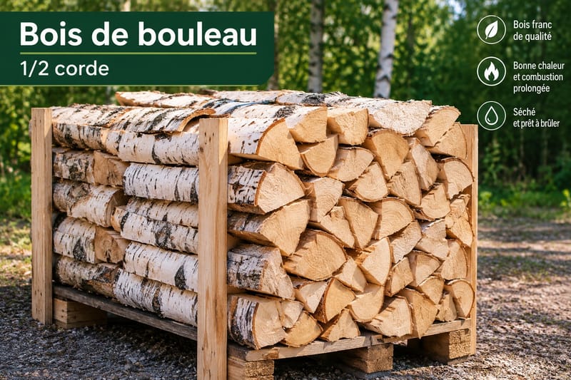 Bois de bouleau - 1/2 corde