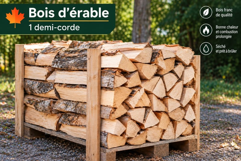 Bois d'érable - 1/2 corde