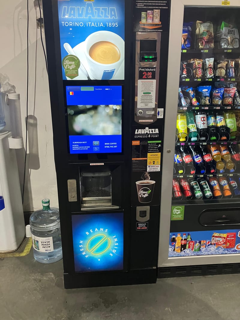 Terminal plată contactless pentru automat de cafea