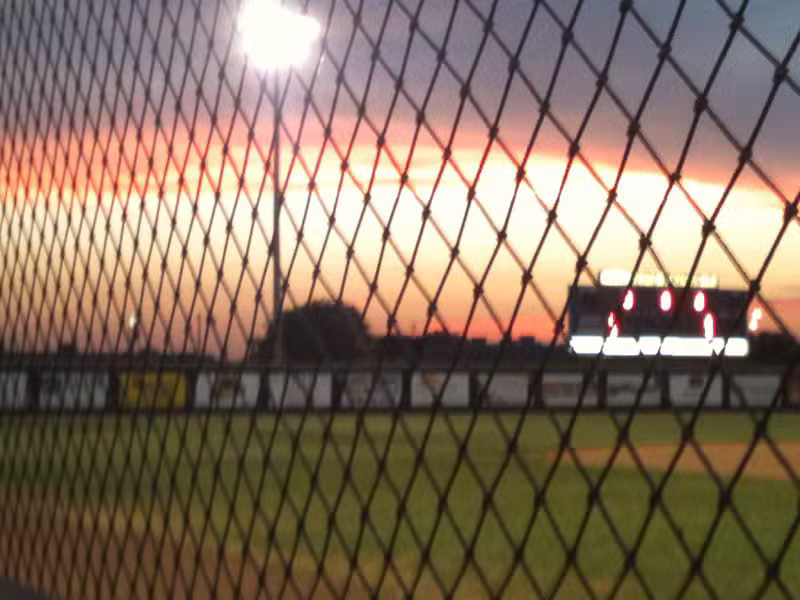 Airline High School Baseball Field at Sunset