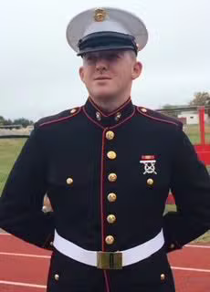 Andrew Joseph Maxey in Marine dress uniform