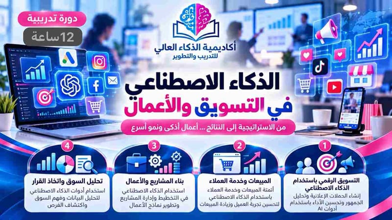 دورة الذكاء الاصطناعي في التسويق والأعمال