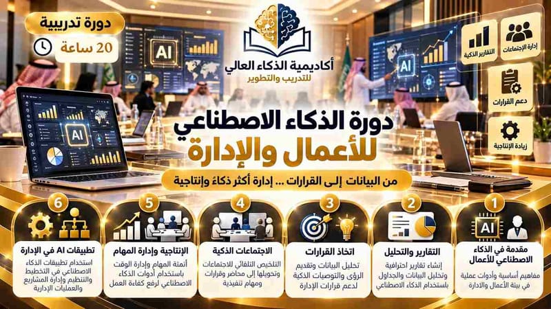 دورة الذكاء الاصطناعي للأعمال والإدارة