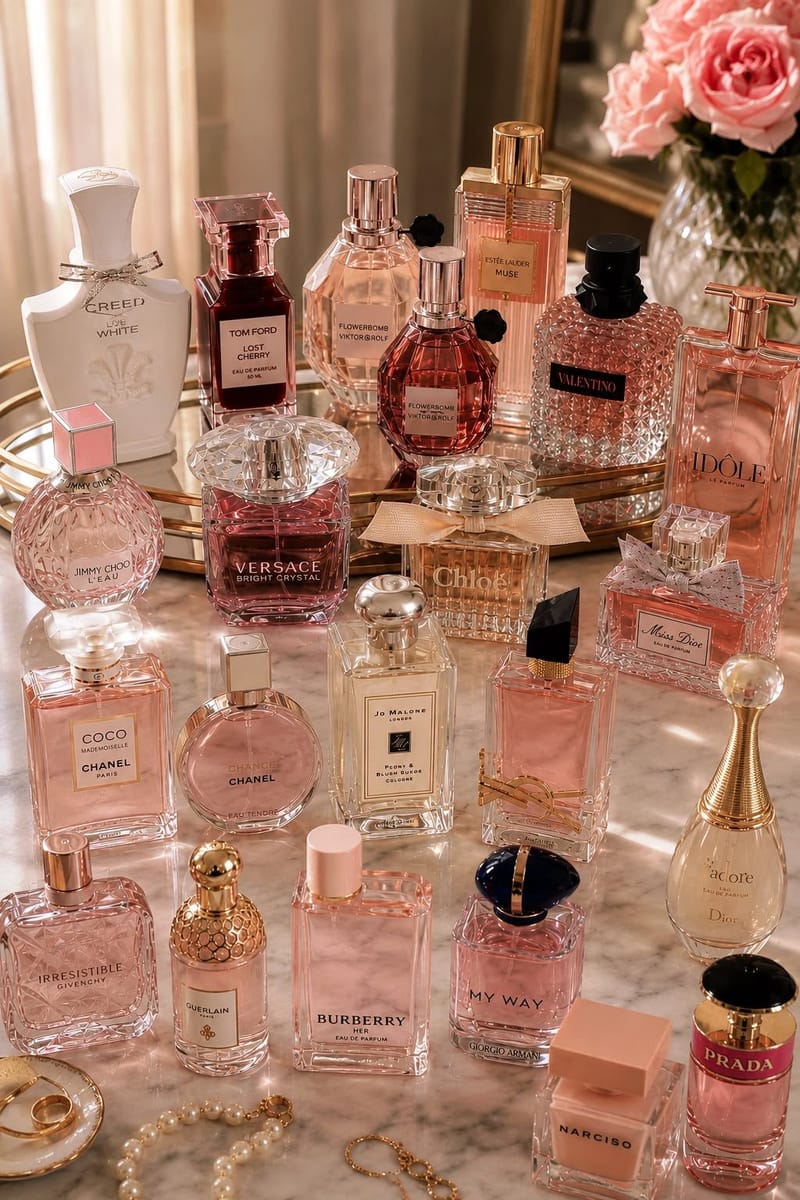 Luxury beauty products curated elegantly