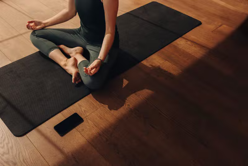 Meditazione in studio calmo