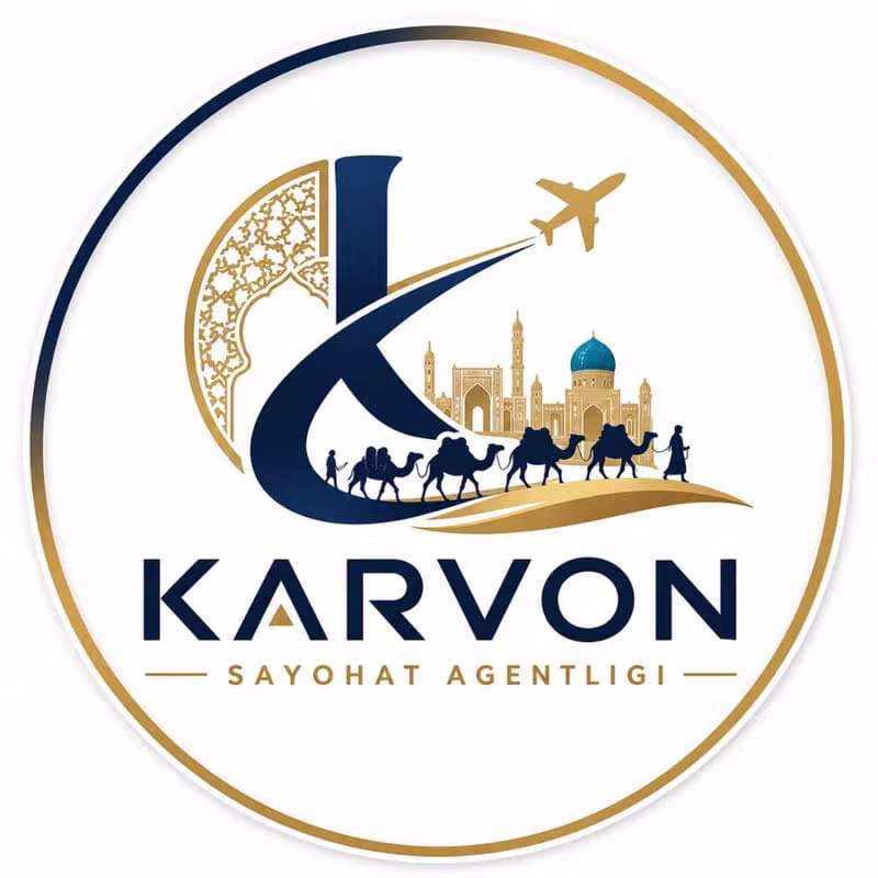 Karvon.uz sayohat agentligi logotipi