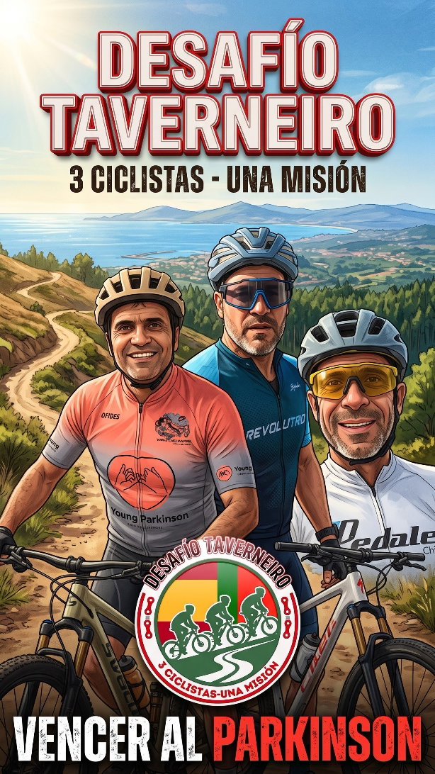 Desafío Taverneiro: Tres Ciclistas, una Misión frente al Párkinson