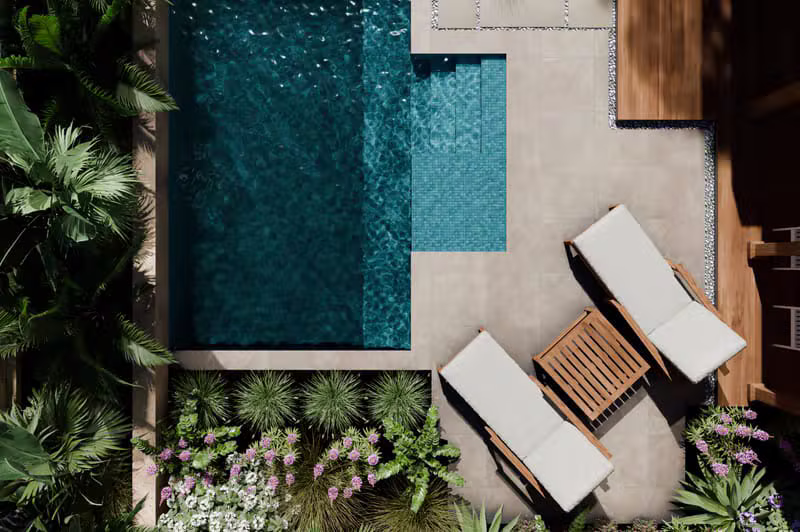 Luxury hotel balcony with a beautiful view