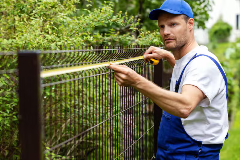 Heavy duty industrial steel mesh fence