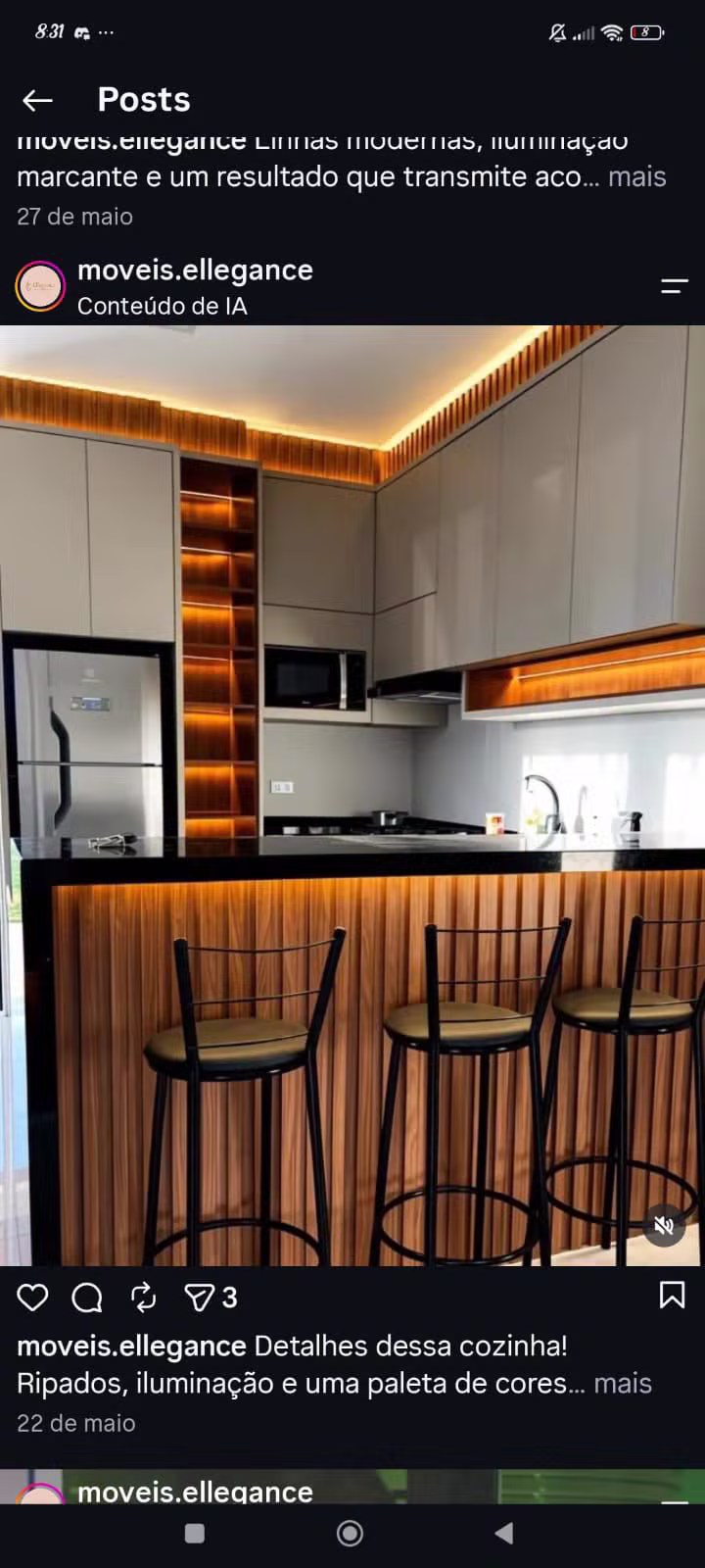 Cozinha Planejada com Iluminação