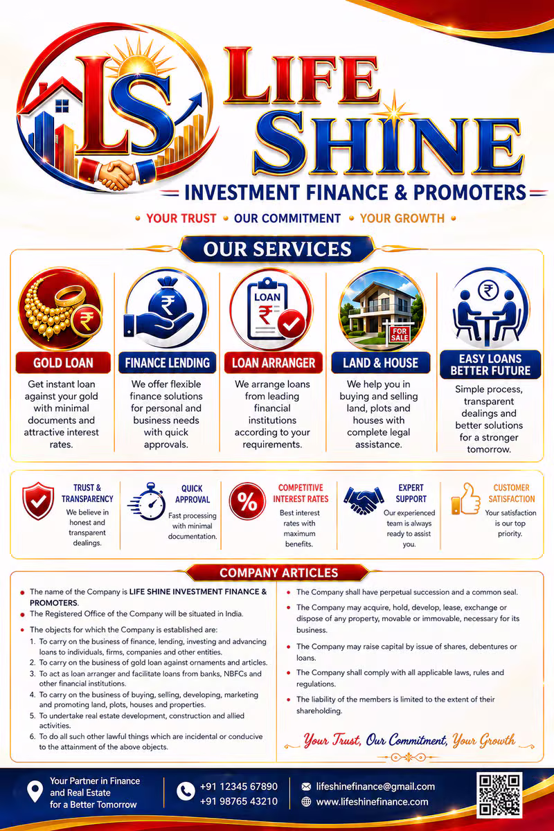 Life Shine Investment Finance & Promoters Poster