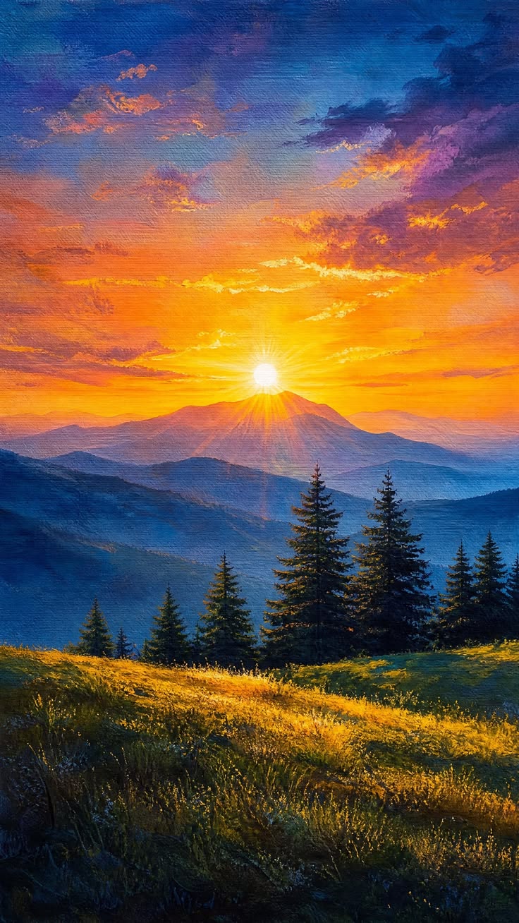 SUNSET ON THE MOUNTAIN     10-10-26