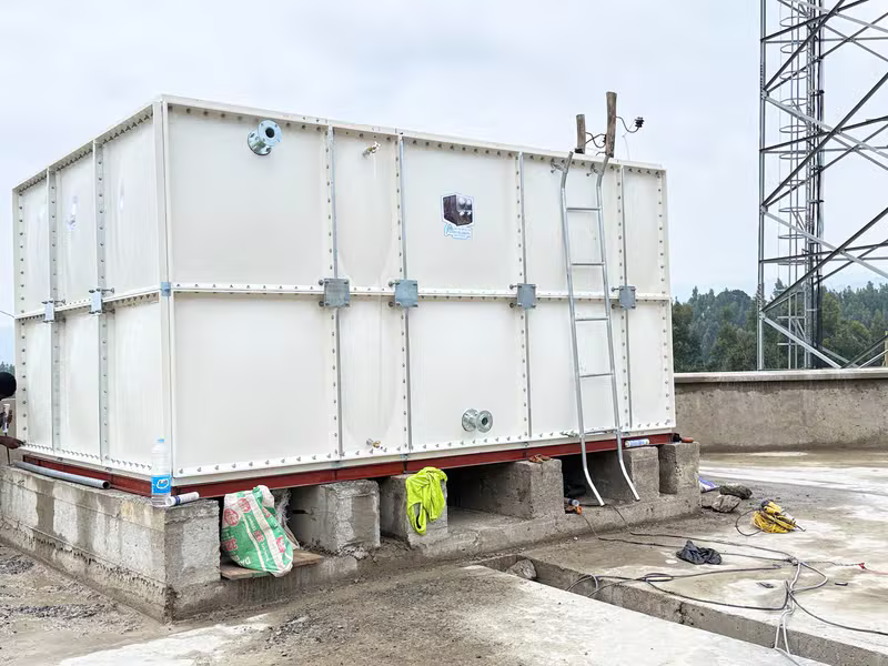 Industrial white modular water tank