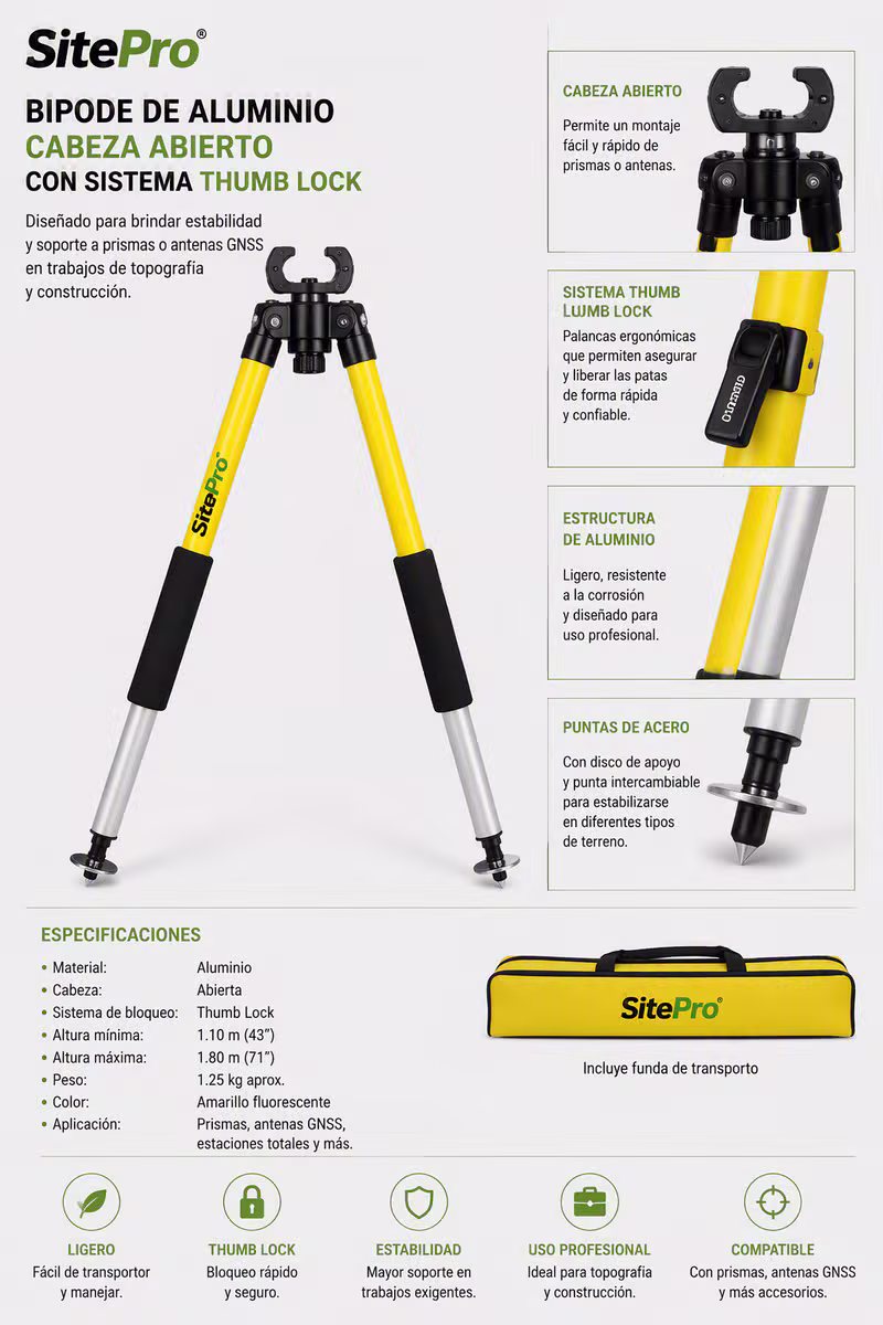 Bípode de Aluminio SitePro