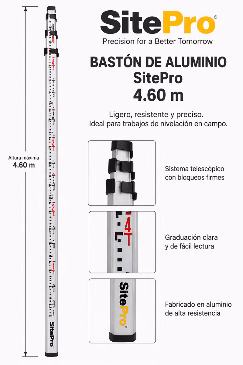 Bastón de aplomar SitePro