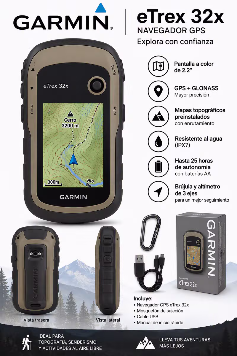Navegador GPS Garmin eTrex 32x