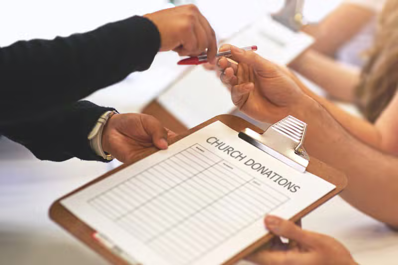 Donation records and support planning materials