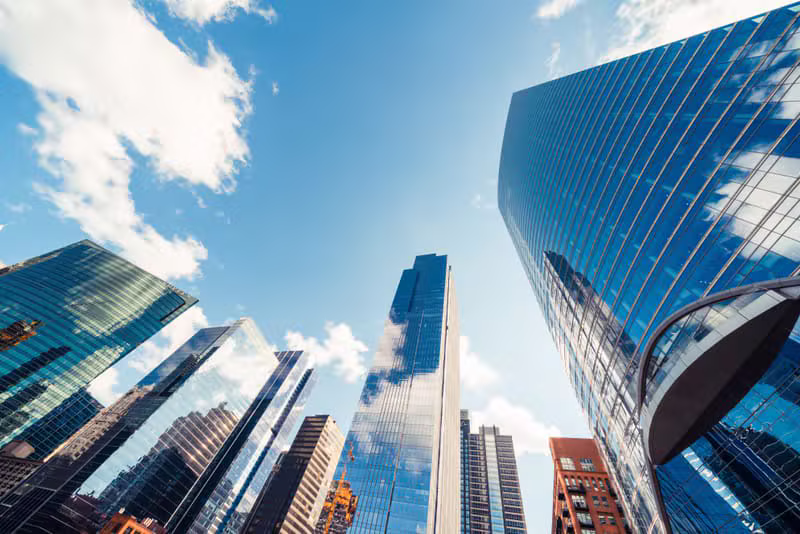 International financial district skyline