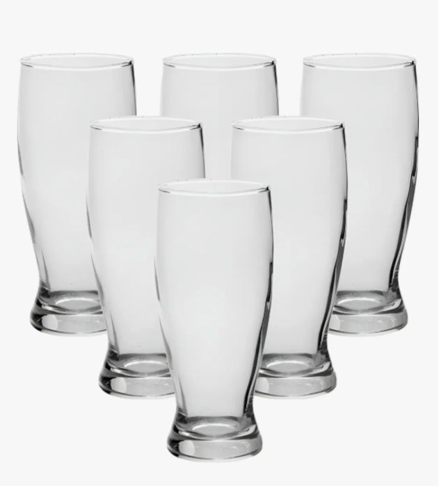 Kit 6 Copo Chopp Transparente 350ml Taça Tulipa Bar Cerveja Cor Vidro