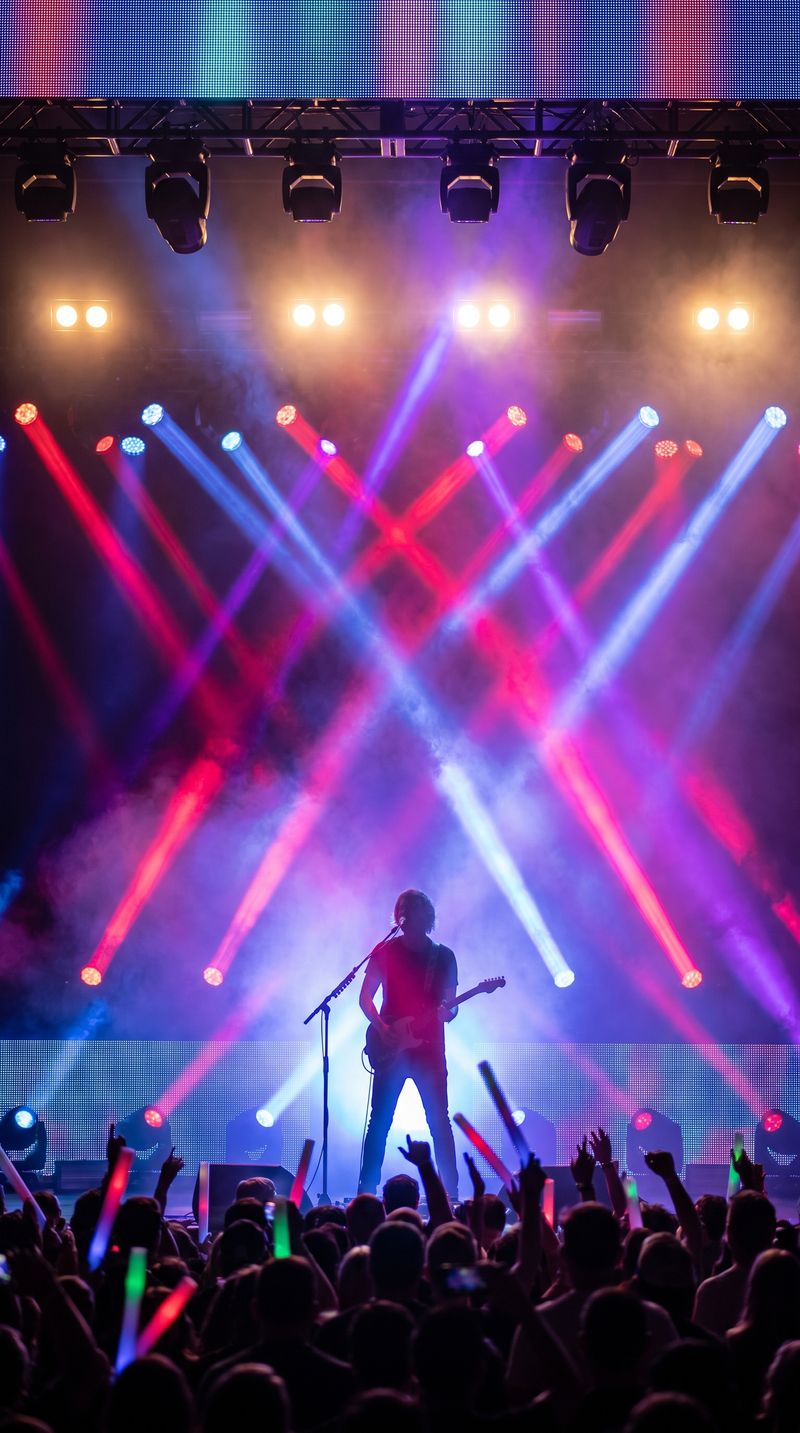 Concert lighting silhouette
