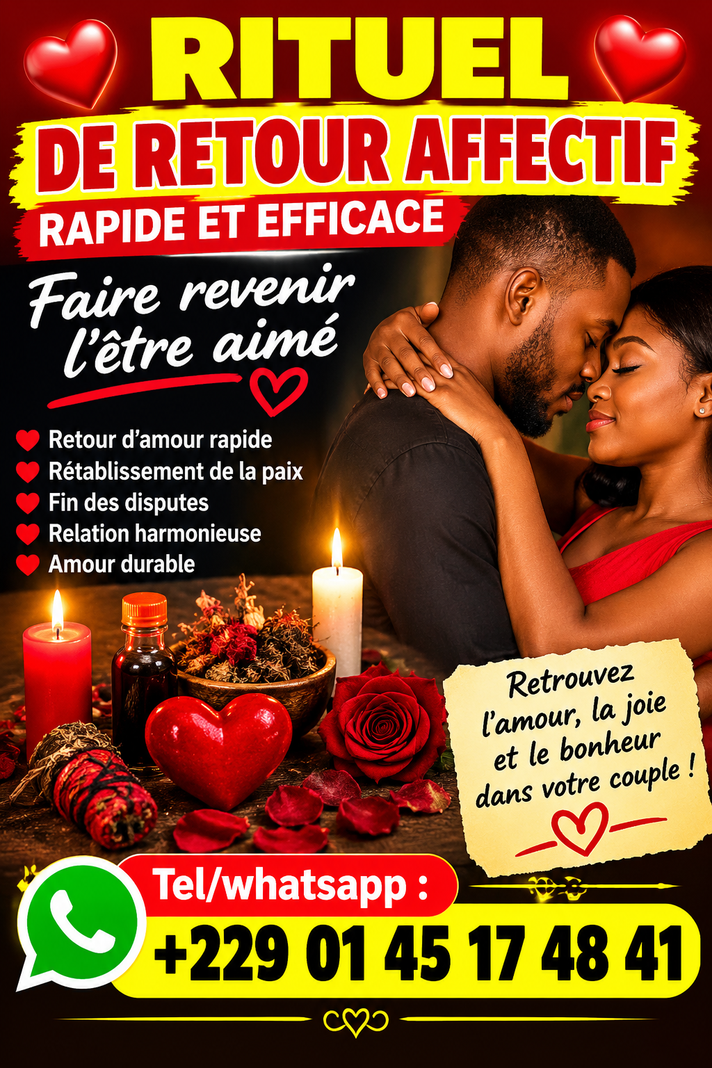Rituel de retour affectif rapide et efficace : faire revenir l’être aimé