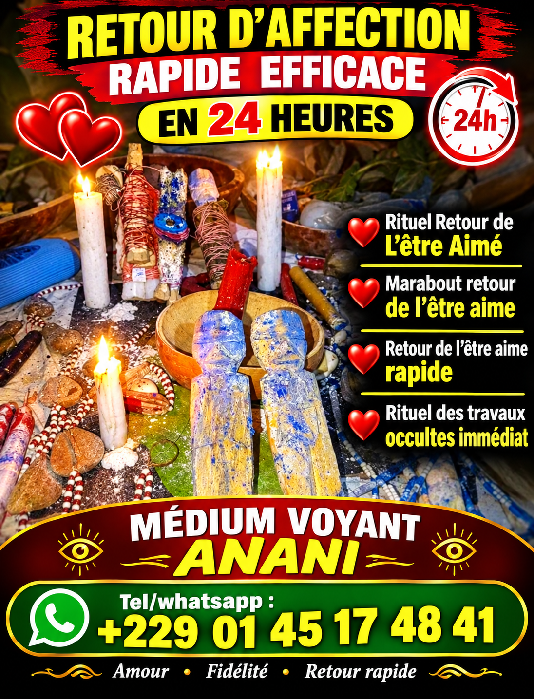Retour D’affection Rapide Efficace En 24 heures – Rituel Retour de L’être Aimé